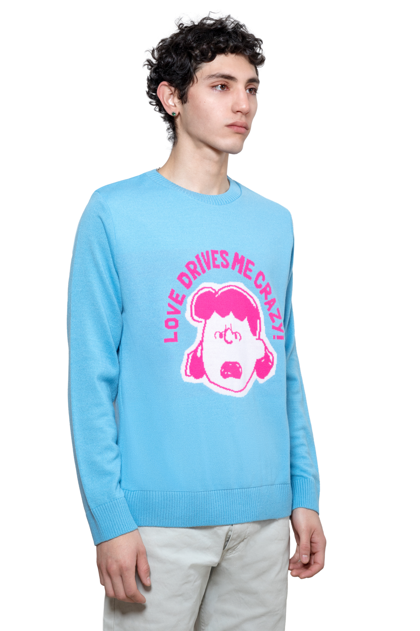 Lucy Van Pelt Love Drives Me Crazy - suéter con licencia oficial