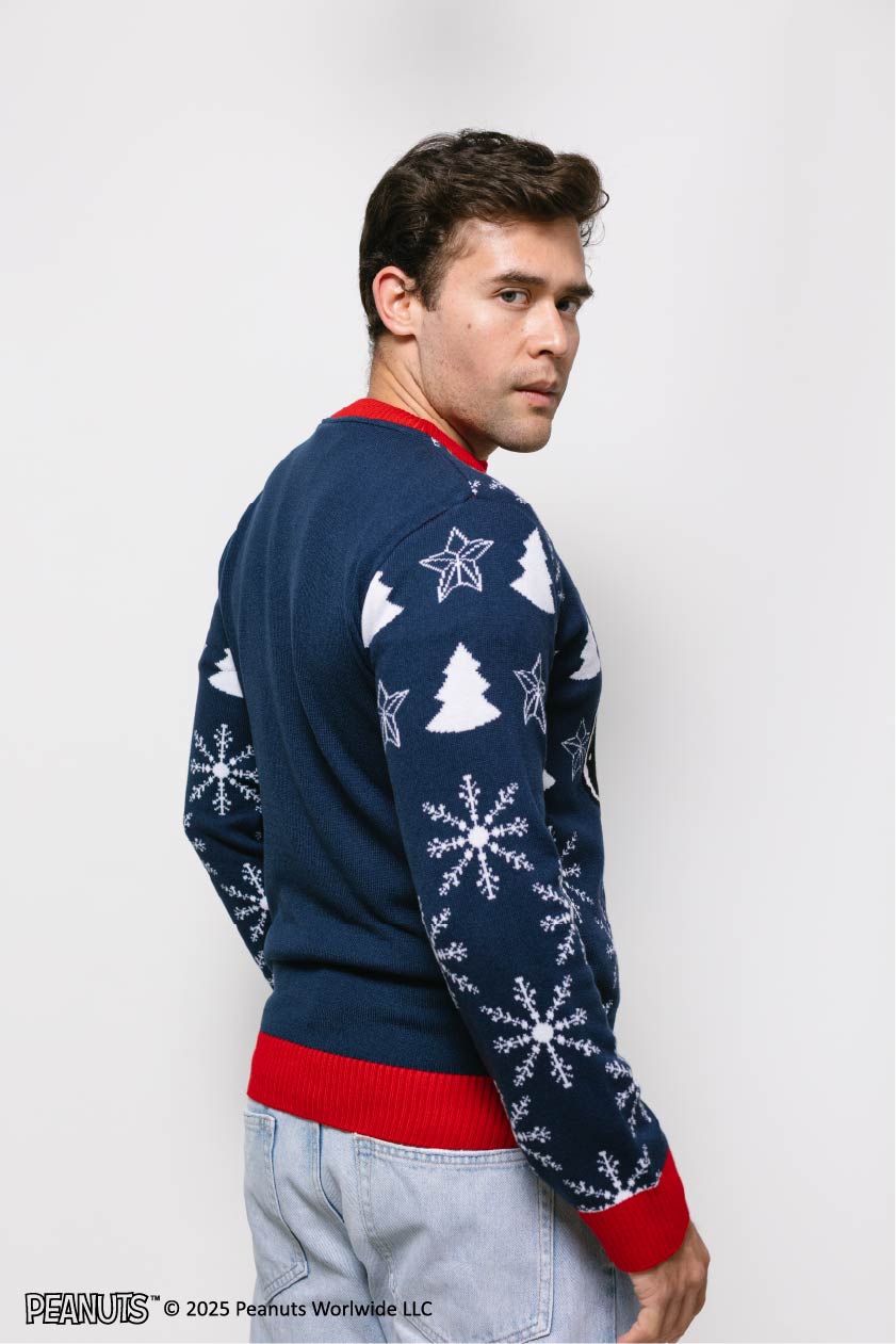 Suéter licencia oficial Snoopy Holiday Happiness Azul
