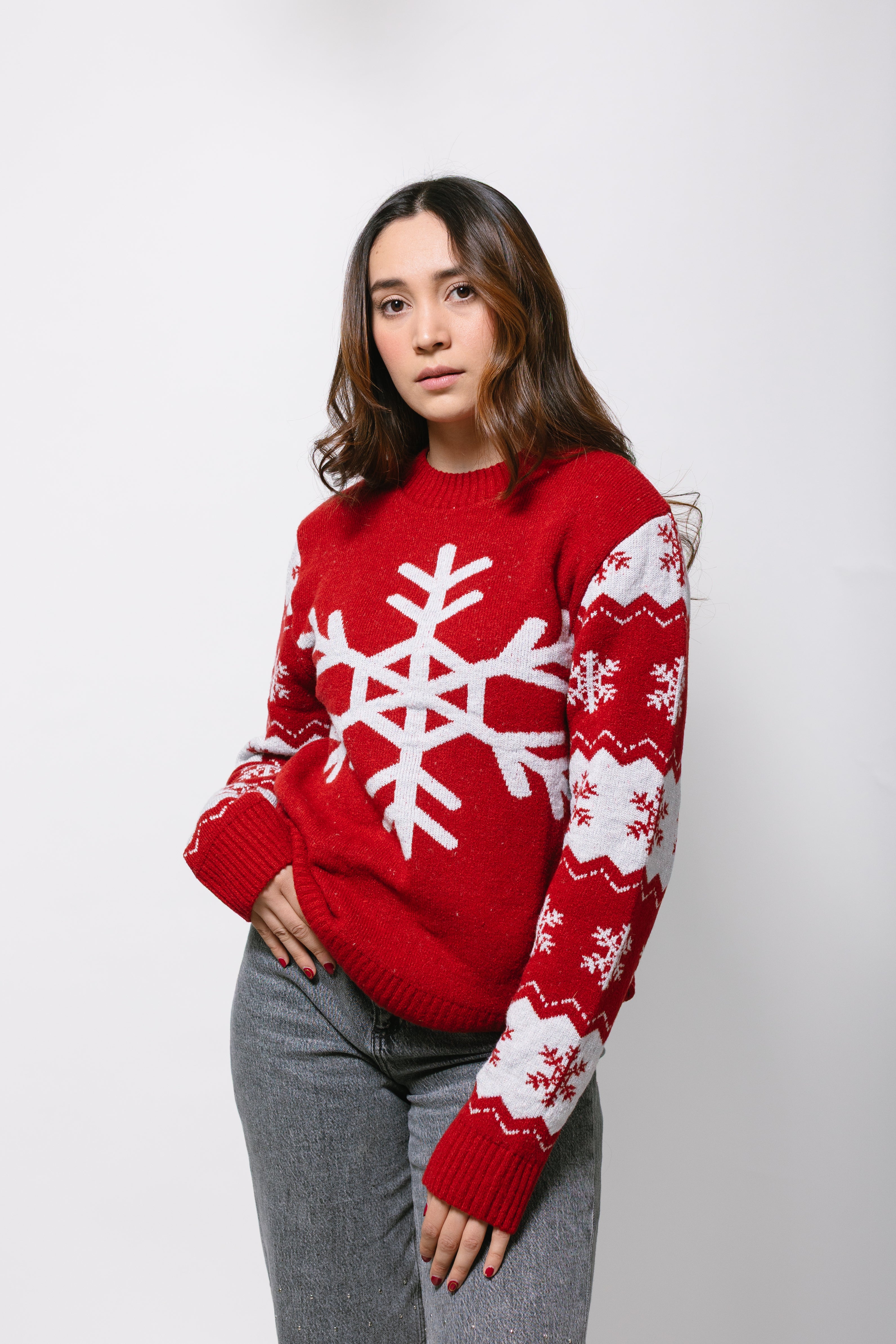 Ugly sweater copos Rojo