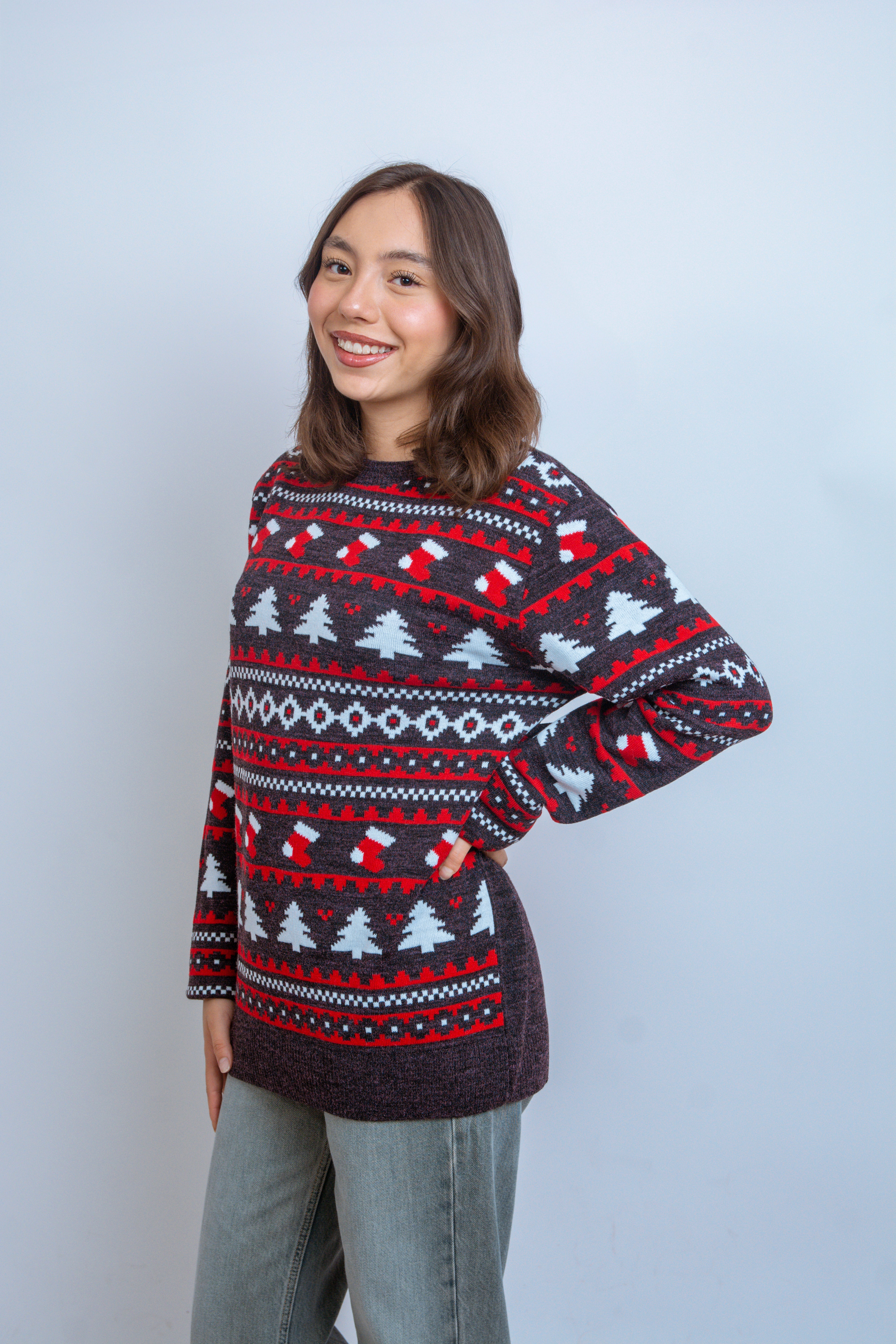 Ugly sweater navidad botas