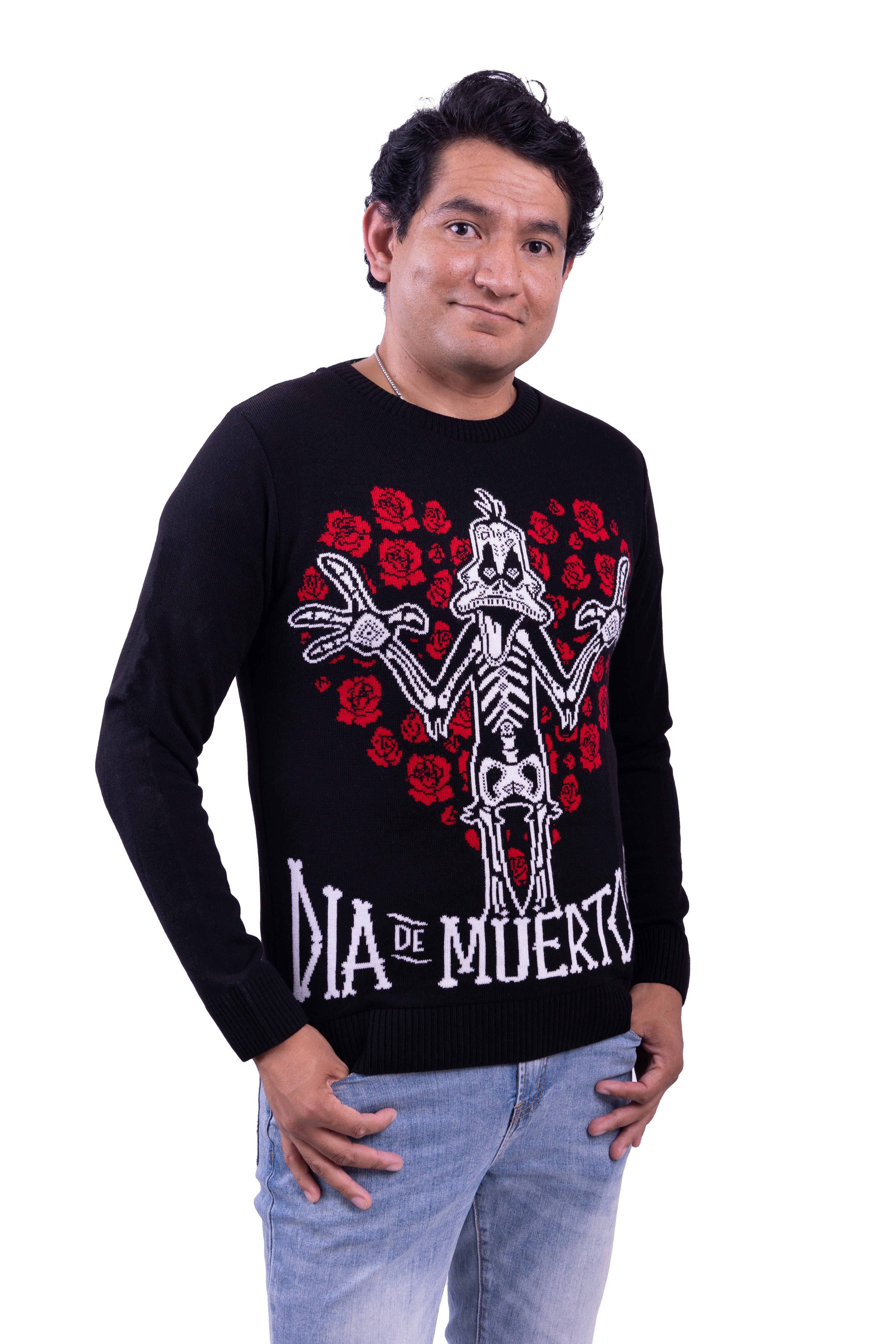 Looney Tunes Daffy Duck Día de Muertos - suéter con licencia oficial