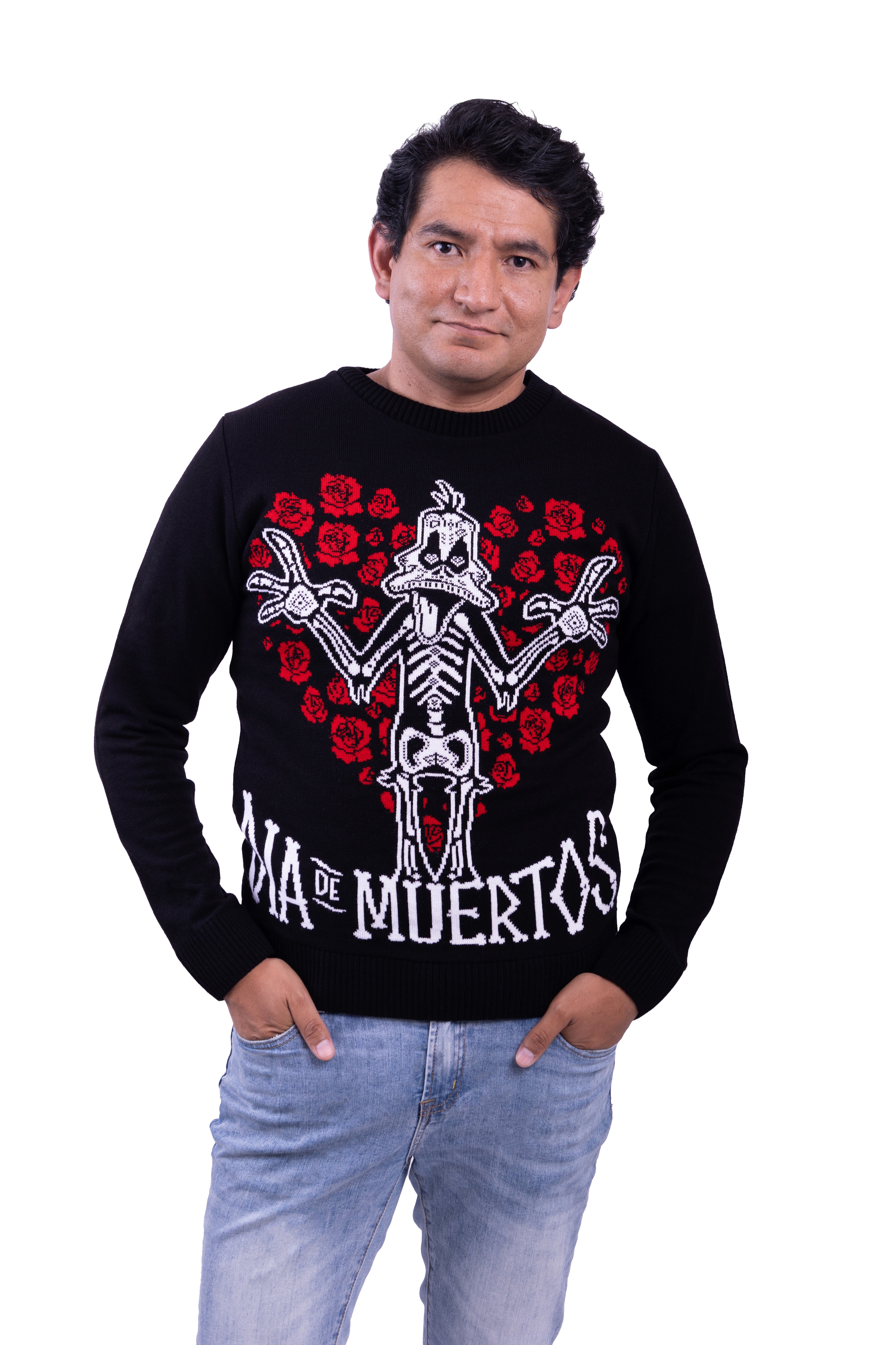 Looney Tunes Daffy Duck Día de Muertos - suéter con licencia oficial