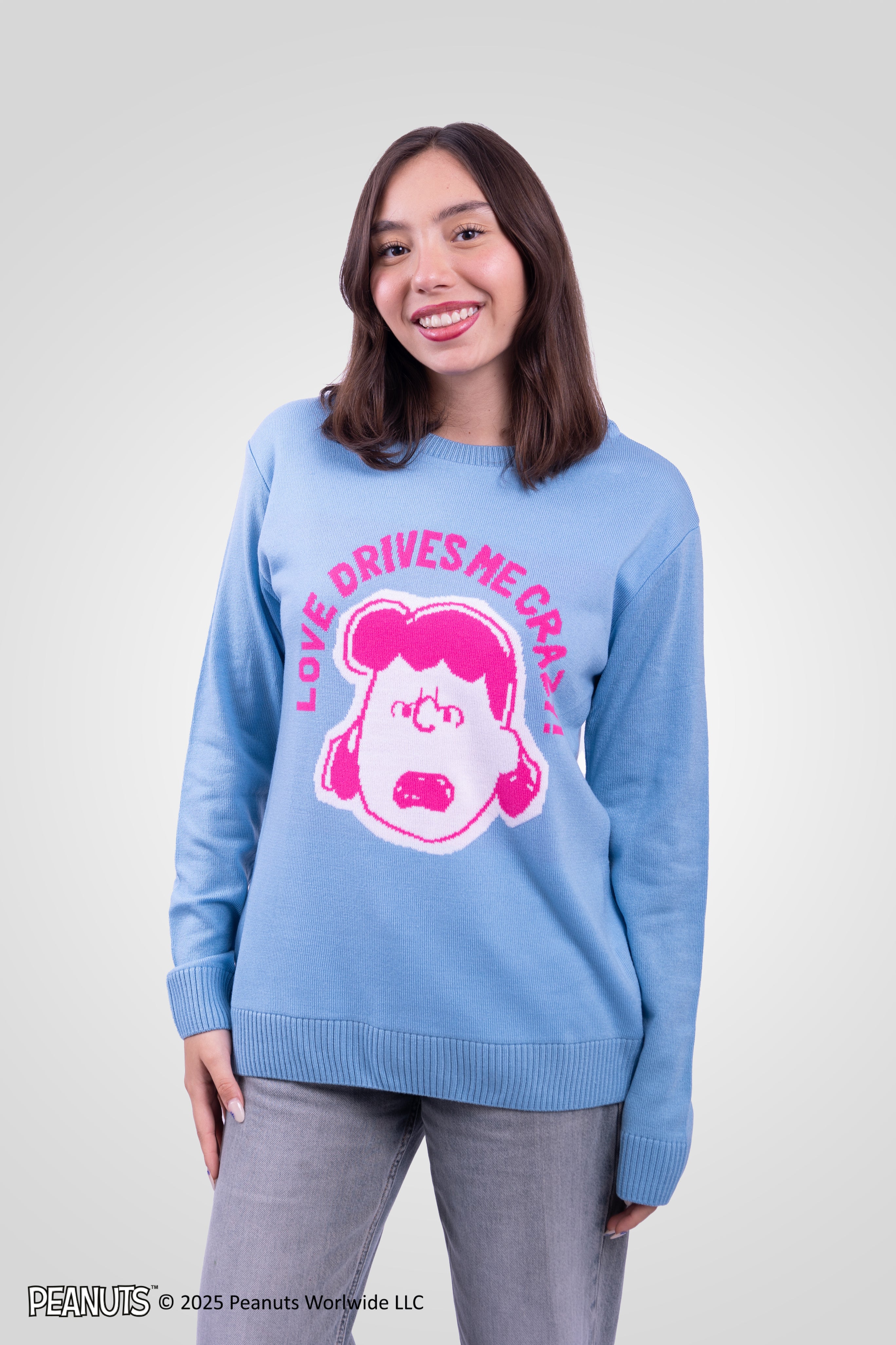 Lucy Van Pelt Love Drives Me Crazy - suéter con licencia oficial