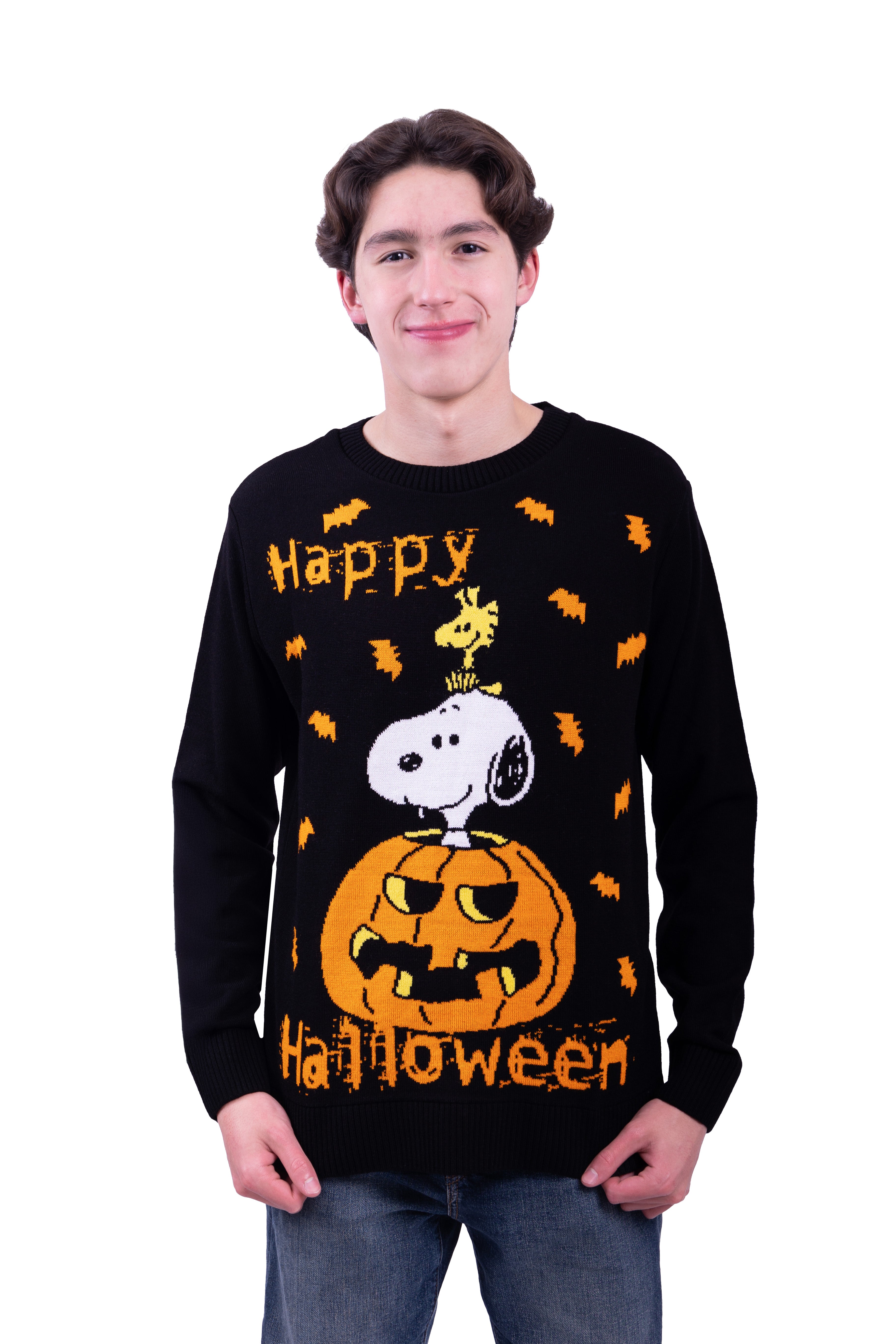 Snoopy y Woodstock Happy Holloween - suéter con licencia oficial