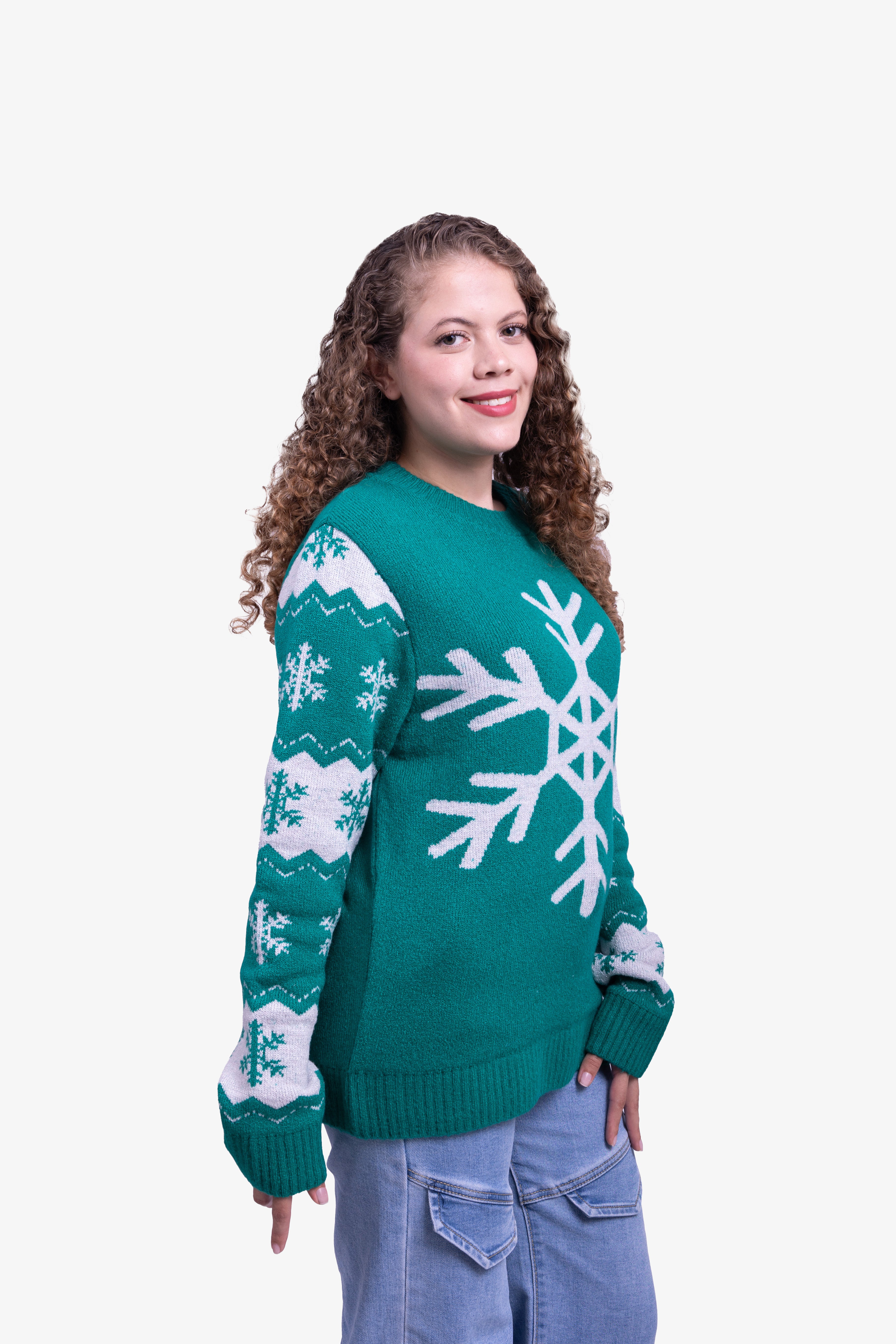 Ugly sweater copos verdes