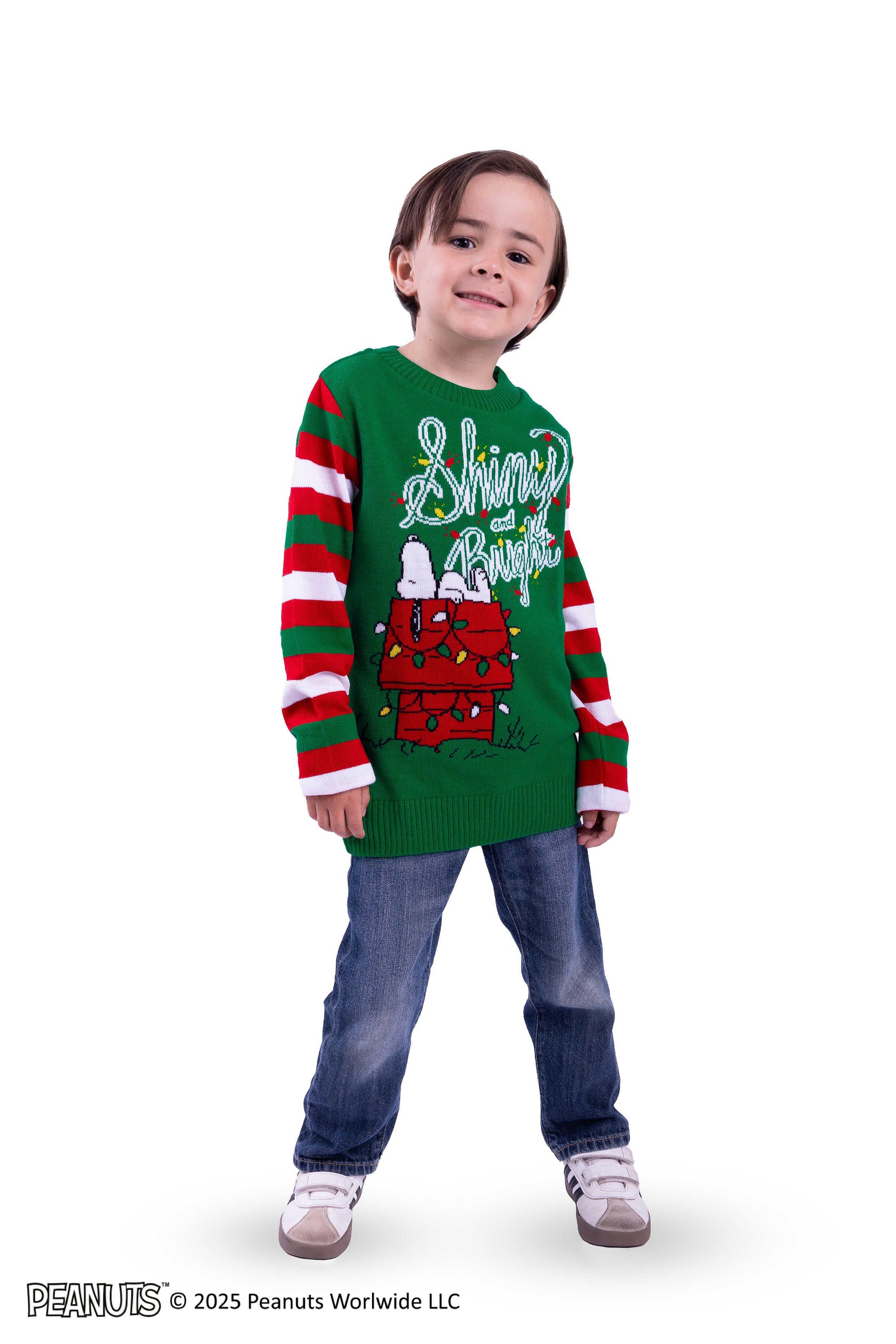 Ugly Sweater Snoopy shiny and bright para niñxs - suéter con licencia oficial