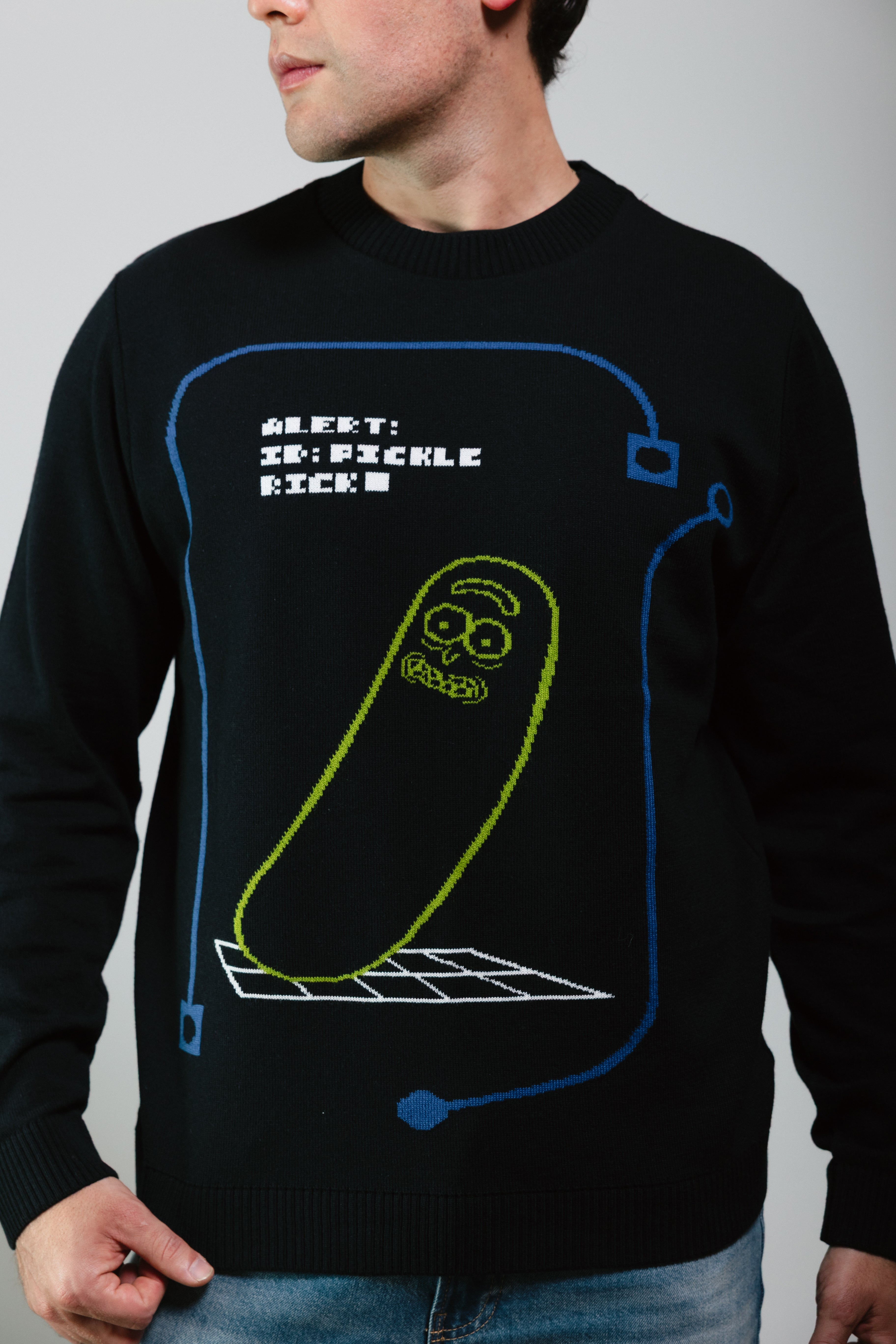 Rick & Morty Pickle Rick sweater - suéter con licencia oficial