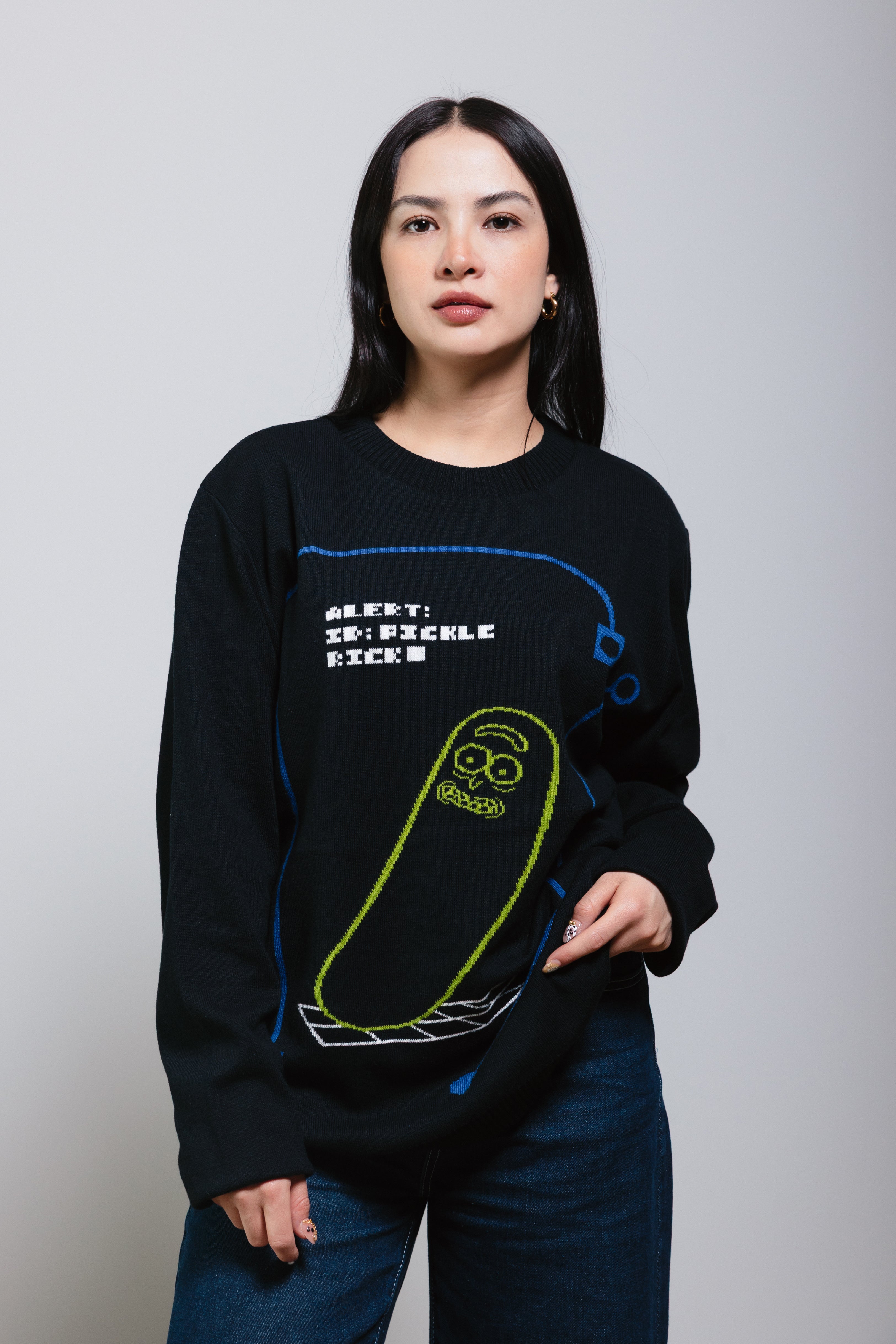 Rick & Morty Pickle Rick sweater - suéter con licencia oficial