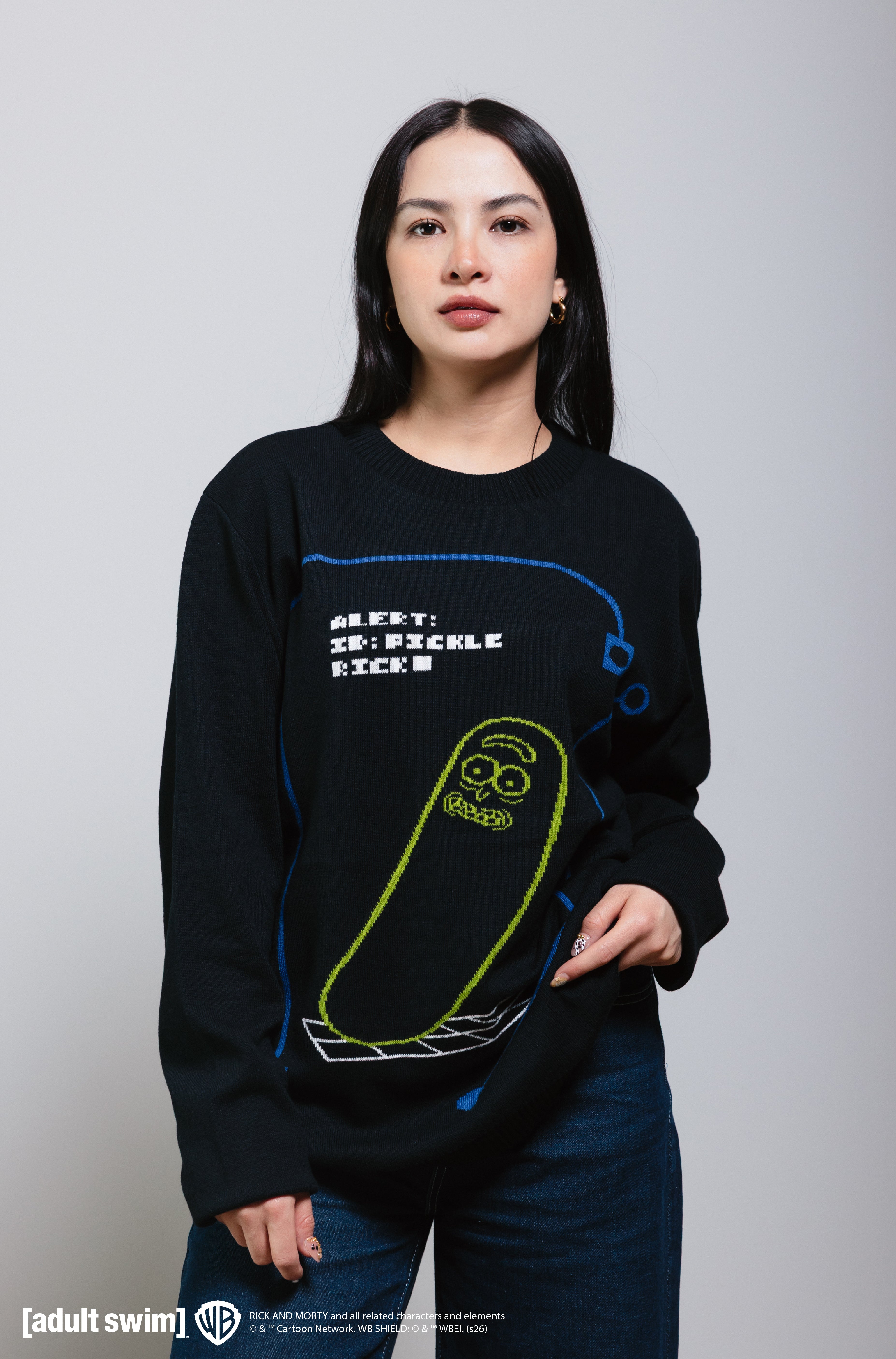 Rick & Morty Pickle Rick sweater - suéter con licencia oficial